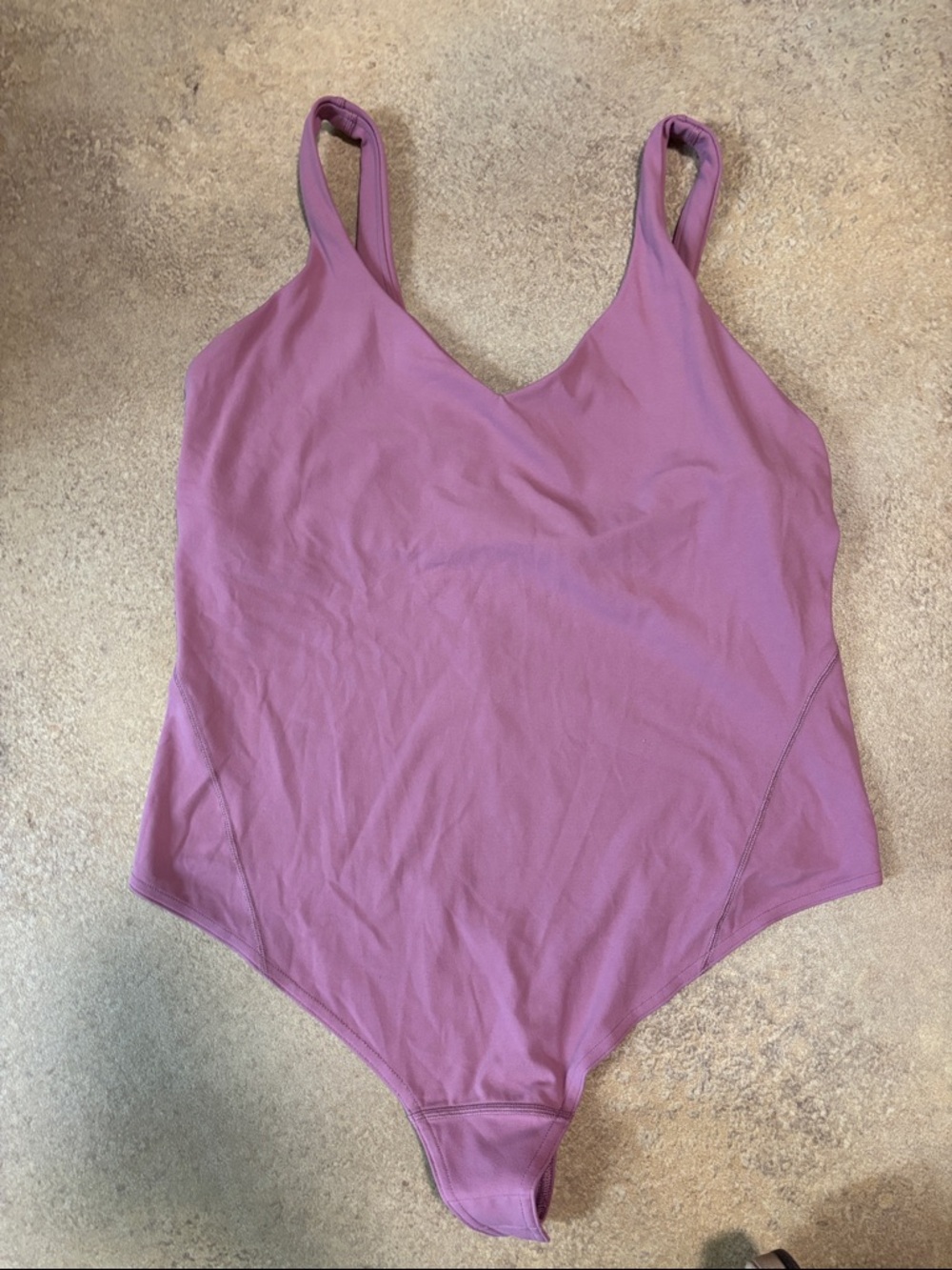lululemon athletica Mauve Pink V-Neck Bodysuit